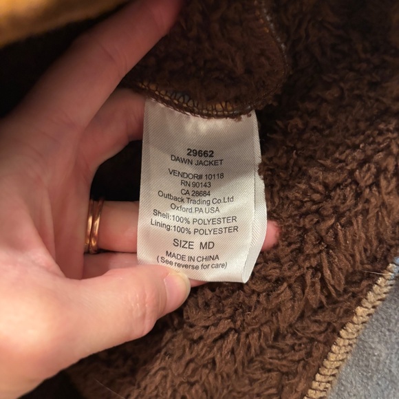 Outback Trading Co Women's Size MD Dawn Sherpa Lined Fleece Jacket - Picture 5 of 10